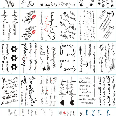 530 Hình Xăm Dán Tattoo Nam Thần Chết Mặt Trời Chữ Cái Vết Thương