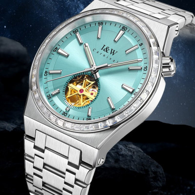 Đồng Hồ Nam I&W Carnival 761G2 Chính Hãng Full Box Chống Nước Kính Chống Xước Dây Thép Cao Cấp BH24T (Máy Cơ Tự Động)