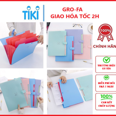 Túi Đựng Giấy , Tài Liệu A4 Hình Mặt Cười Dễ Thương - Chính Hãng GROFA