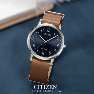 Đồng Hồ Nam Citizen Dây Da BJ6501-10L - Mặt Xanh 