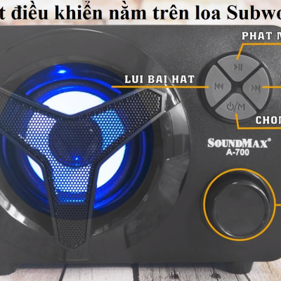 Bộ loa di động 2.1 kết nối AUX / Bluetooth nguồn USB SOUNDMAX A-700 - Hàng chính hãng