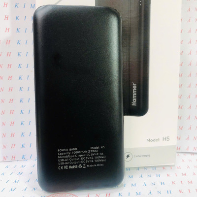Sạc Dự Phòng Ham.mer H5 10000mah, có tem chống giả, Hàng chính hãng