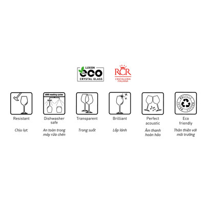 Ly Rượu Vang Đỏ Thủy Tinh Pha Lê Ý RCR - Essential Red Wine Goblet, 540 ml