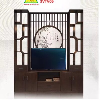 Kệ tivi kiêm vách ngăn phòng khách và nhà bếp 3VTV05 - Nội thất lắp ráp Viễn Đông