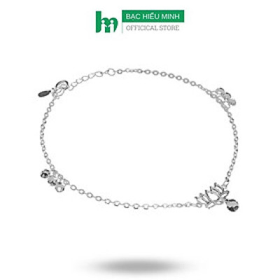 Lắc Chân Nữ Bạc Hiểu Minh LC231 Bông Hoa Sen