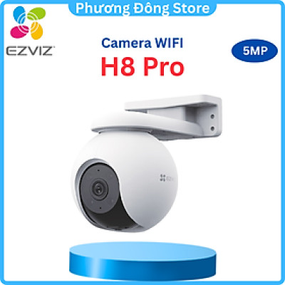Camera WiFi EZVIZ H8 3K - Độ Phân Giải 5MP, Bao Phủ Toàn Cảnh 360 Độ, Phát Hiện Con Người, Đàm Thoại 2 Chiều - HÀNG CHÍNH HÃNG