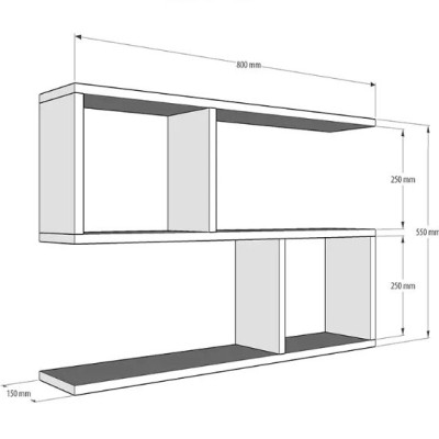 Kệ Gỗ Treo Tường 3 Tầng Juno Sofa CTKT36 KT 80/58 x 55 x 15cm