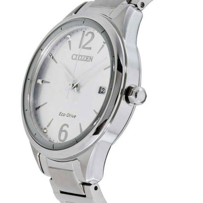 Đồng Hồ Nữ Citizen Đính Đá Swarovski Dây Thép Không Gỉ FE6100-59A - Mặt Trắng