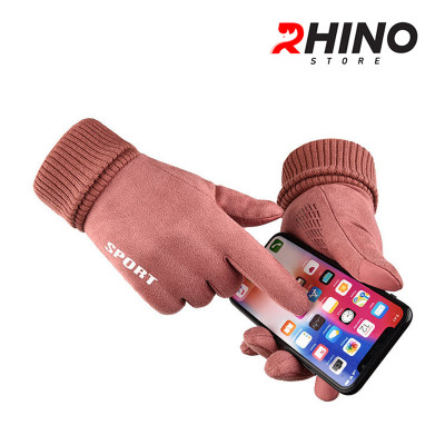 Găng tay da lộn giữ ấm mùa đông Rhino G801 nam nữ, chống gió