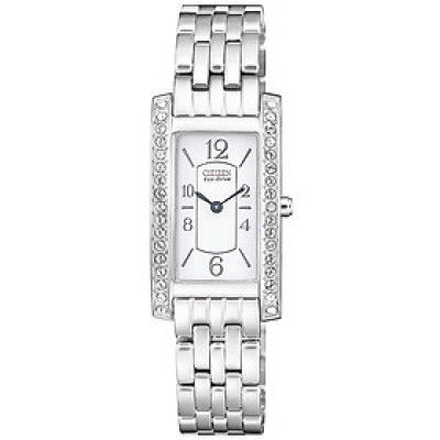 Đồng Hồ Nữ Citizen Đính Đá Swarovski Dây Thép Không Gỉ EG2025-75A - Mặt Trắng