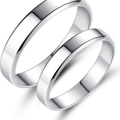 Nhẫn cặp trơn màu bạc NC124 - Size 7