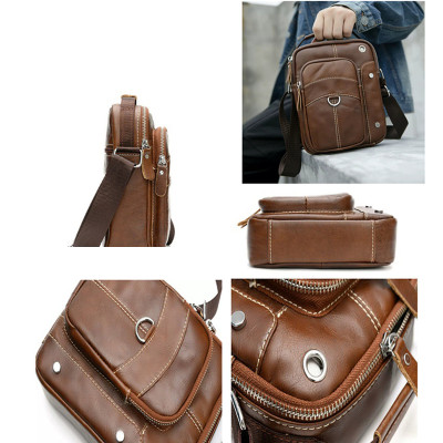 Túi đeo chéo nam DA BÒ THẬT – BEE GEE DCN9357