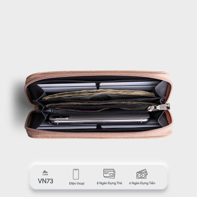 Ví Lata ( Thời trang nữ dáng cầm tay dáng dài - Ví da VN73 )