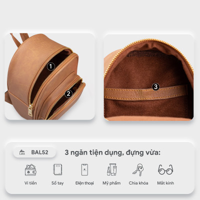 Balo Lata ( Thời trang nữ công sở cỡ nhỏ - Balo da BAL52 )