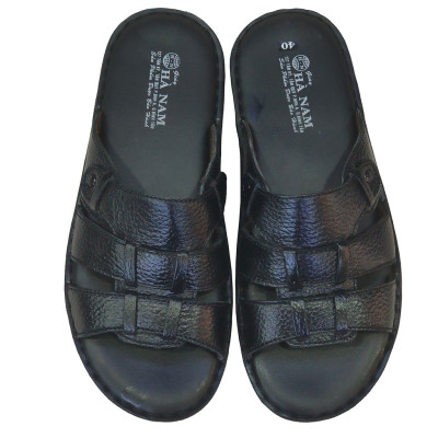 Dép Nam Quai Ngang TiTi ĐÔ Da Bò Thật Cao Cấp DNA2119