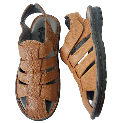 Giày Sandal Nam Bít Đầu BIGGBEN Da Bò Thật Cao Cấp SD141