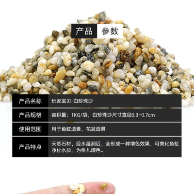 Sỏi Suối 3 Màu (1.2KG, size bé ) - Trang Trí Bể Cá, Thủy Sinh, Tiểu Cảnh, Lọc Nước Hiệu Quả