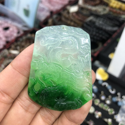 Mặt dây chuyền Rồng phong thủy đá ngọc cẩm thạch