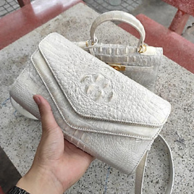 Túi nữ da cá sấu Bạch Tạng 