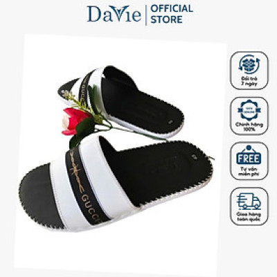 Dép Nam Quai Ngang Thương Hiệu Davie Mã Dvsd05 Đế Bằng Chống Trơn Trượt