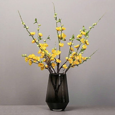 Cành hoa đào cổ giả trang trí Tết - Dài 80 đến 1m - Cây giả, hoa lụa trang trí nhà cửa.