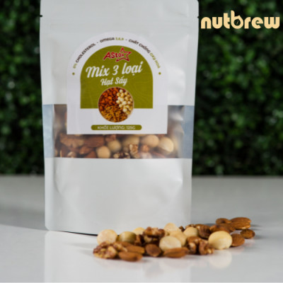 (HÀNG NHẬP KHẨU MỸ) MIX 3 LOẠI HẠT (MẮC CA, HẠNH NHÂN, ÓC CHÓ) ASTAR