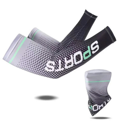 Combo Khăn ống cổ và găng tay chống nắng chống lạnh vải thun thoáng mát thích hợp cả nam và nữ UPF50+ Đen Cấp