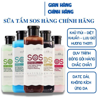 Sữa Tắm SOS Cho Chó Mèo, Sữa Tắm Chuyên Dụng SOS Chính Hãng 530ml