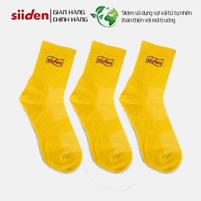 Combo 3 đôi tất cổ trung nam nữ (unisex) sợi cotton thoáng khí khử mùi - CB2U004