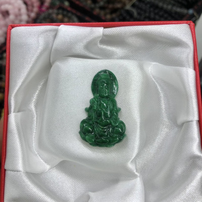 Mặt dây chuyền phật Bà Quan Thế Âm Bồ Tát đá ngọc cẩm thạch