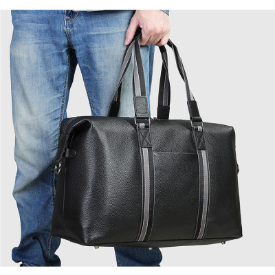 Túi trống du lịch BHM4028 có ngăn để laptop đến 17.3inch, chuẩn da bò thật