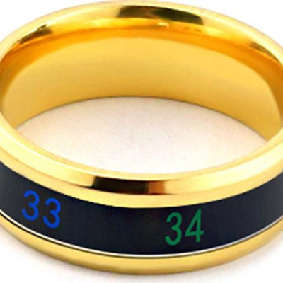 Nhẫn nam nữ, cảm biến nhiệt độ cơ thể, Phong cách âu mỹ, kèm túi Nhung Hồng phát và vòng tay Luminous