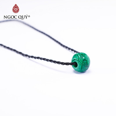 Mặt dây chuyền lu thống hoa văn đá cẩm thạch 12.5x15.3mm - Ngọc Quý Gemstones