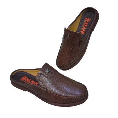 Dép Bít Mũi Nam Da Bò Thật TiTi ĐÔ Cao Cấp GSB20131d