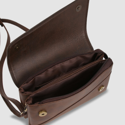 Túi đeo chéo nữ thanh lịch IDIGO FB2 - 380, túi xách cầm tay dáng chữ nhật nắp gập