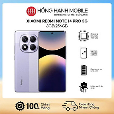 Điện Thoại Xiaomi Redmi Note 14 Pro 5G 8GB/256GB - Hàng Chính Hãng
