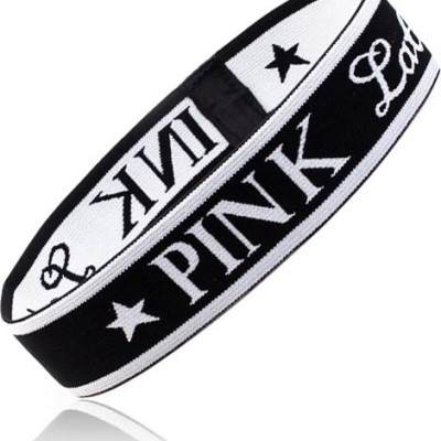 Băng Đô Thể Thao Chữ Pink Latte