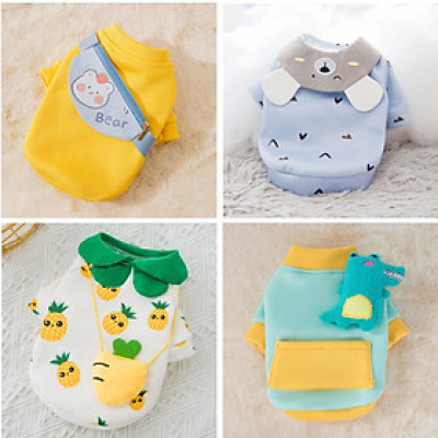 Áo thun cao cấp cho chó mèo vải xin ( một cái, màu và mẫu giao ngẫu nhiên theo lô nhập )