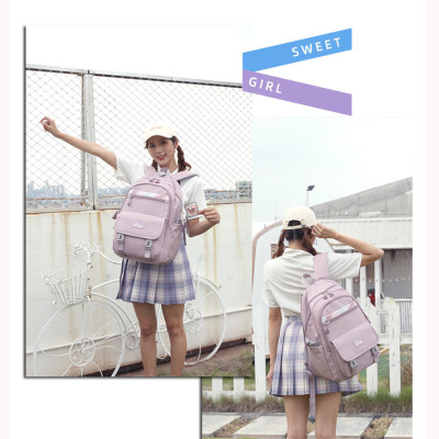 Balo học sinh trung học cho bé gái phong cách Hàn Quốc dày dặn chống tấm nước – HS1026
