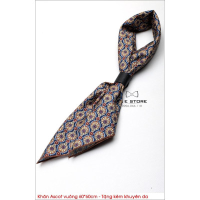NHIỀU MẪU Khăn Ascot  vuông 60*60cm - Khăn quàng trong áo sơ mi - New Collection