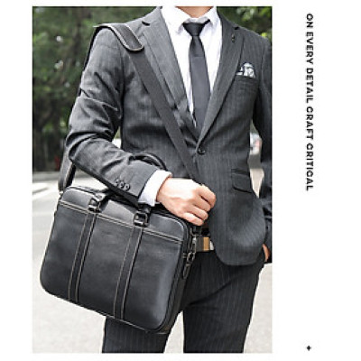 Cặp công sở nam cao cấp da bò BHM7612 Túi xách công sở nam