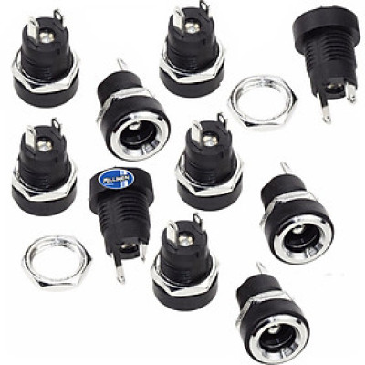 Bộ 10 Jack nguồn DC cái 5.5x2.1mm gồm Ốc Vặn Milliken 