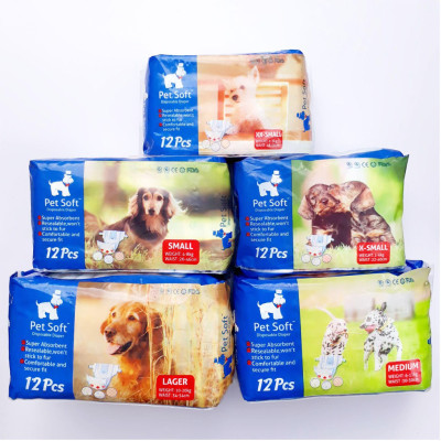 Bỉm Quần Vệ Sinh Dành Cho Chó Cái Pet Soft gói 12 miếng