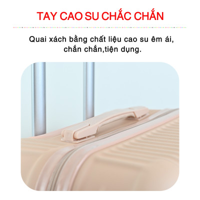 Vali Du Lịch Cao Cấp Size 24inch - Bảo Hành 5 Năm  KS-T01 - Hồng Nhạt