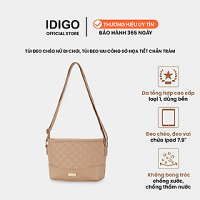 Túi xách nữ đeo vai công sở IDIGO FB2 - 3396, túi đeo chéo nữ đi chơi họa tiết chần trám