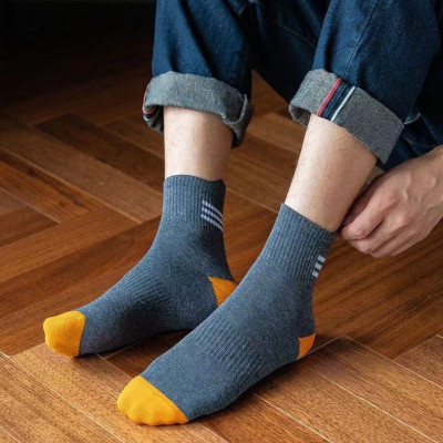 Combo 5 đôi tất vớ nam cổ cao, vớ Cotton co dãn thoáng mát