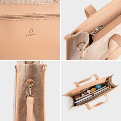 Túi Yuumy ( Thời trang nữ cói phối màu dáng ngang - Túi xách da Seasand YTX46 )