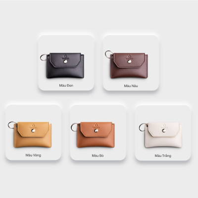 Ví Yuumy ( Thời trang nữ nắp gập cỡ nhỏ - Ví móc khóa da Seasand YMK16 )
