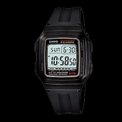 Đồng hồ unisex  Chính Hãng Casio F-201WA-1ADF Dây Nhựa