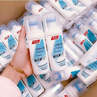 Chai Cọ Tẩy Trắng Giày Dép Túi Xách Plac 100ml Đầu Chổi, Nước Tẩy Vết Bẩn Ố Vàng, Dung Dịch Tẩy Rửa Vệ Sinh Giày Dép Chuyên Dụng Cho Gia Đình